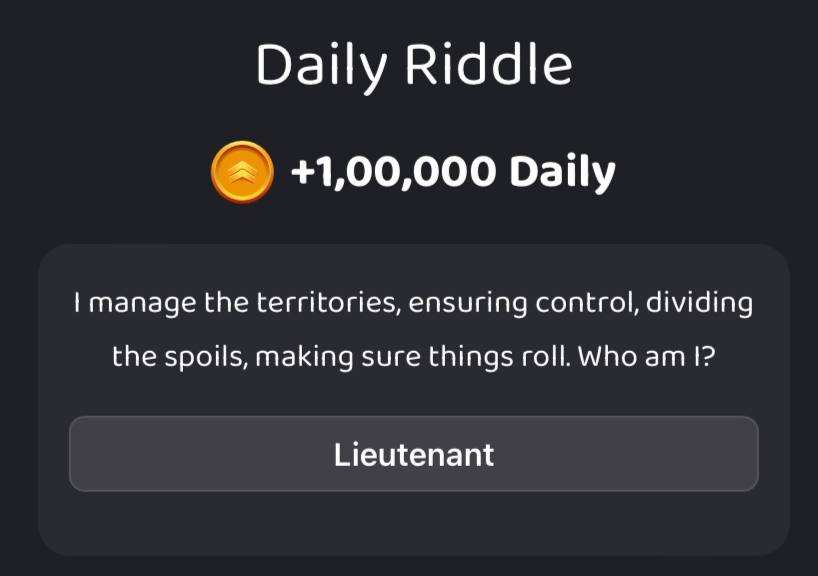 mafiadao daily riddle 24 september