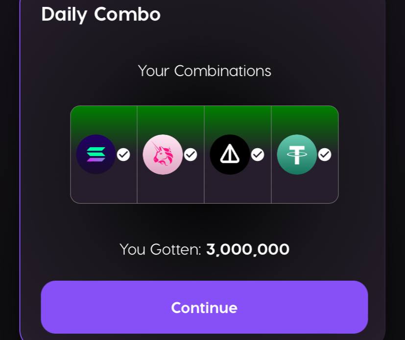 taptrend daily combo 29 september